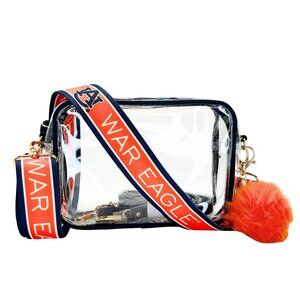 AUBURN - Licensed - War Eagle | Game Day | Clear Purse | Adjustable Strap